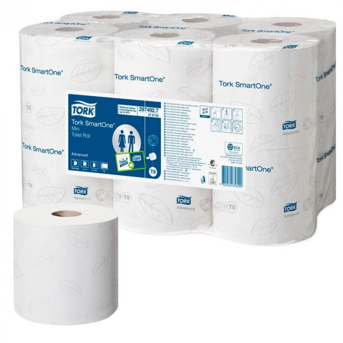 TORK Toilettenpapier 472193 SmartOne Mini T9 weiß 2-lagig